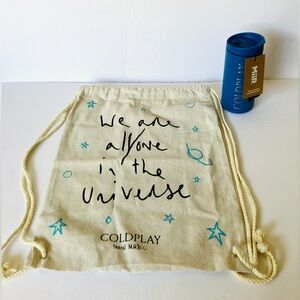 Coldplay World Tour Official Blue Water Bottle And Backpack Brand New With Tags